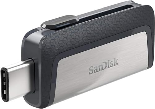 SanDisk 128GB Ultra Dual Drive, Memoria flash con conectores USB Type-C y Type-A reversibles para smartphones, tabletas, Macs y ordenadores
