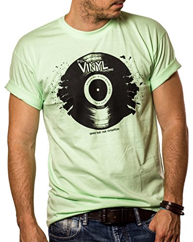 Camisetas Musica Hombre Vintage Vinyl DJ 