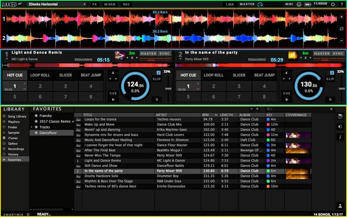 interface del software djuced