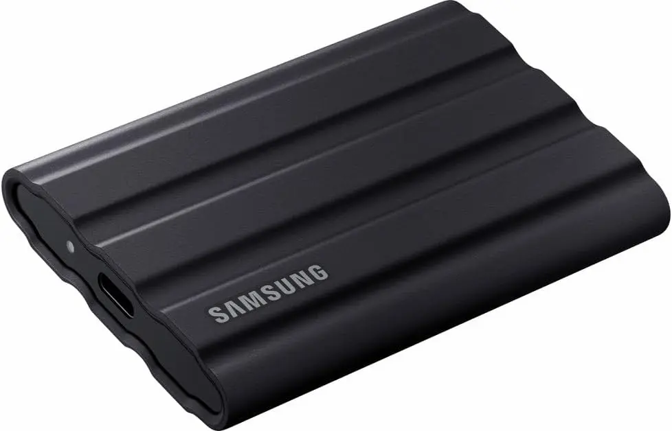Samsung T7 Shield SSD externo negro para DJs y productores musicales