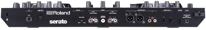 parte trasera del controlador Roland dj 505