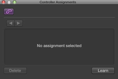 parámetro asignado en logic pro x