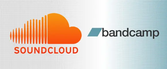 Logos de SoundCloud y Bandcamp