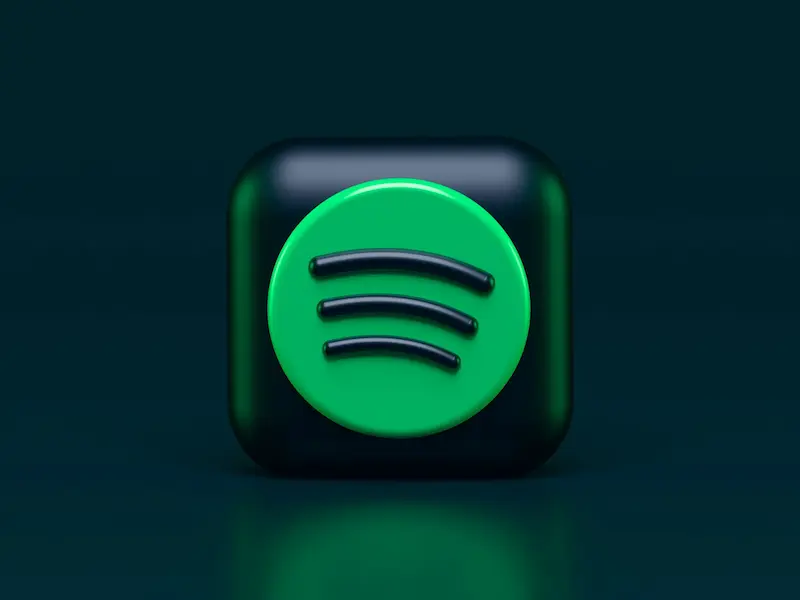 Imagen del logo de Spotify en 3D