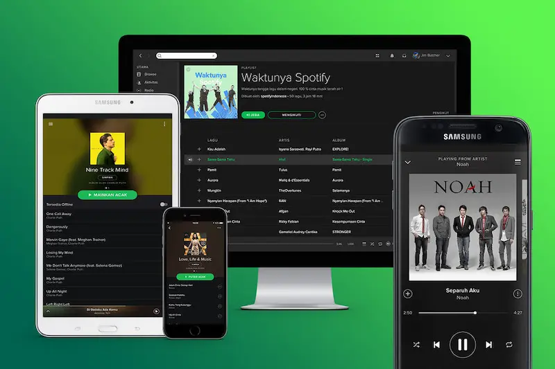 Spotify en diferentes plataformas