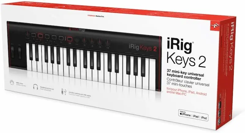 teclado irig keys en su caja