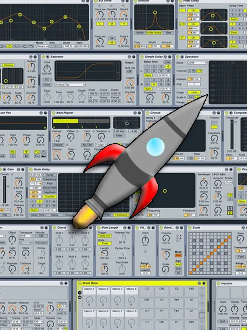 cohete y plugins nativos de Ableton Live