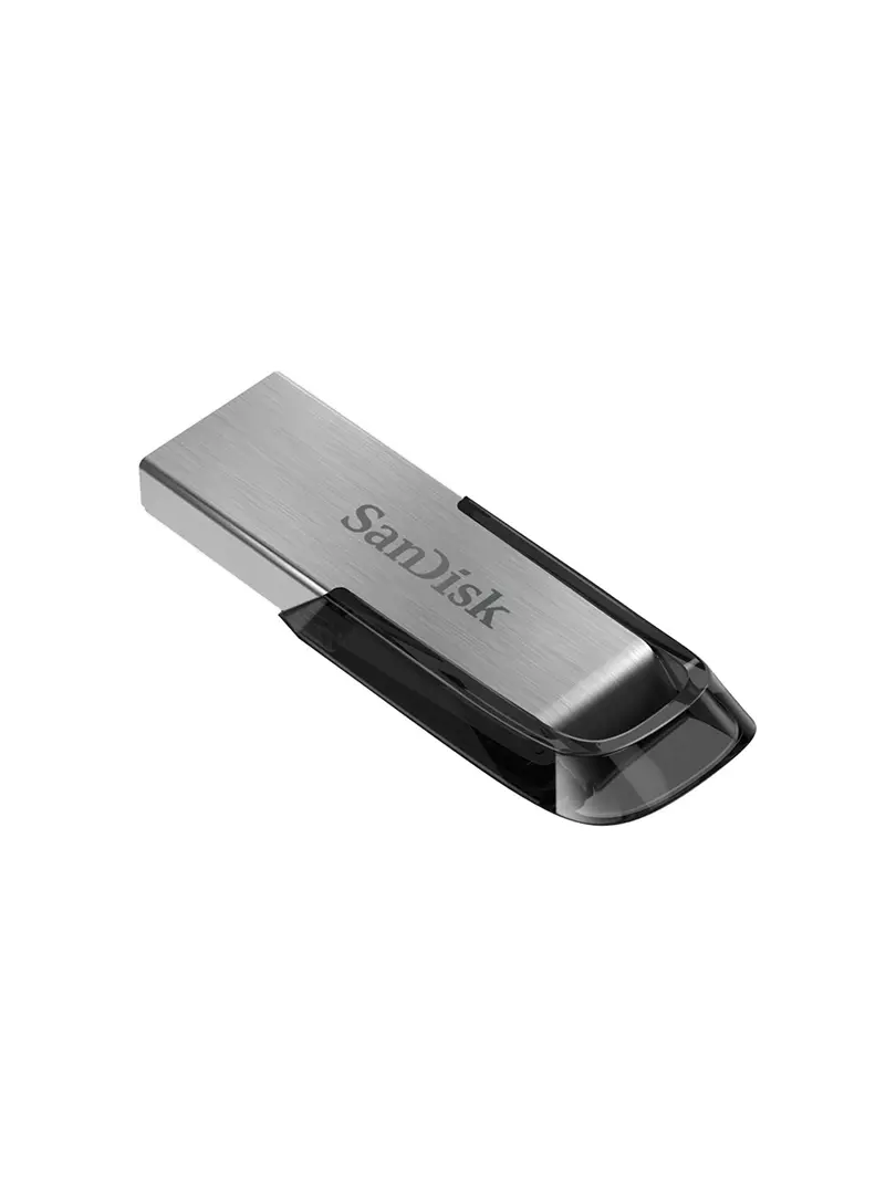 La memoria flas SanDisk Ultra Flair con un fondo blanco