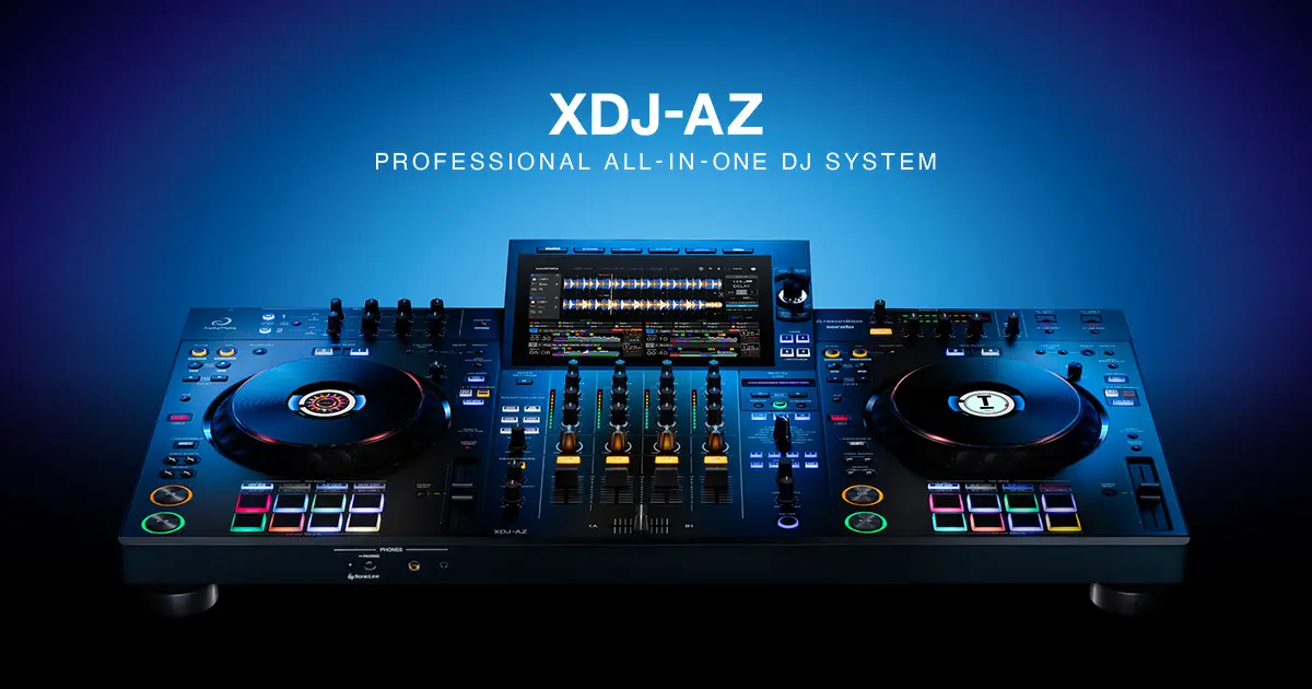AlphaTheta XDJ-AZ con pantalla táctil de 10,1 pulgadas y sistema autónomo de cuatro canales