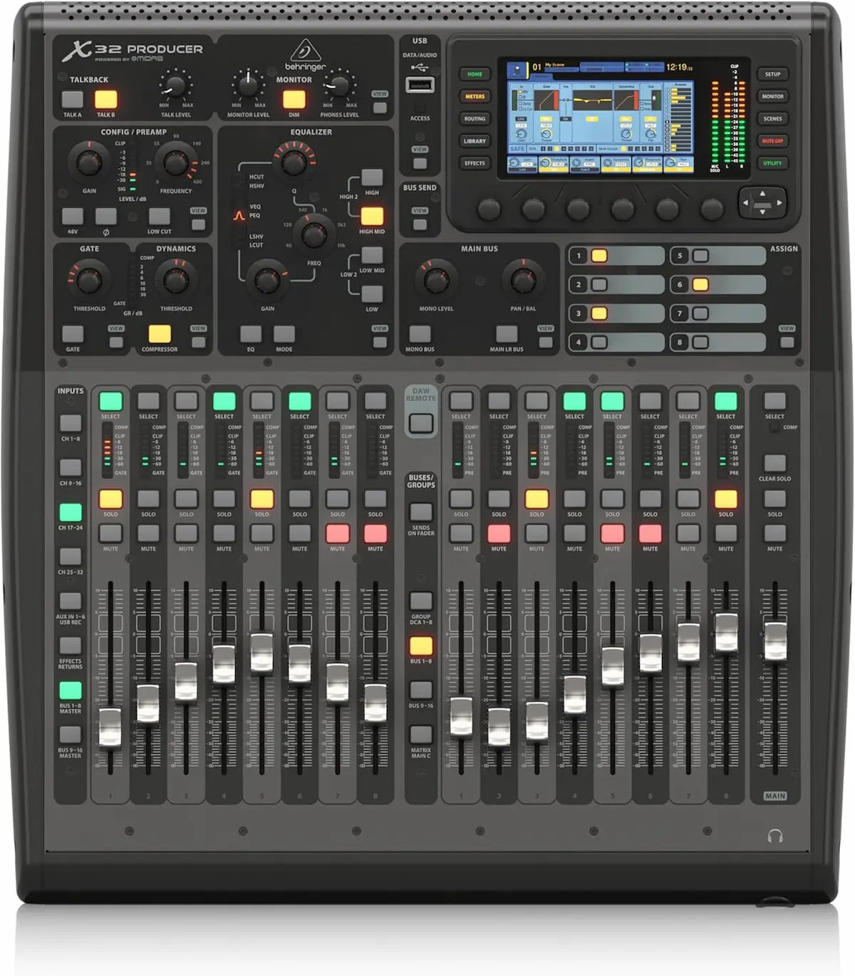 Mesa de mezclas digital Behringer X32 Producer vista frontal
