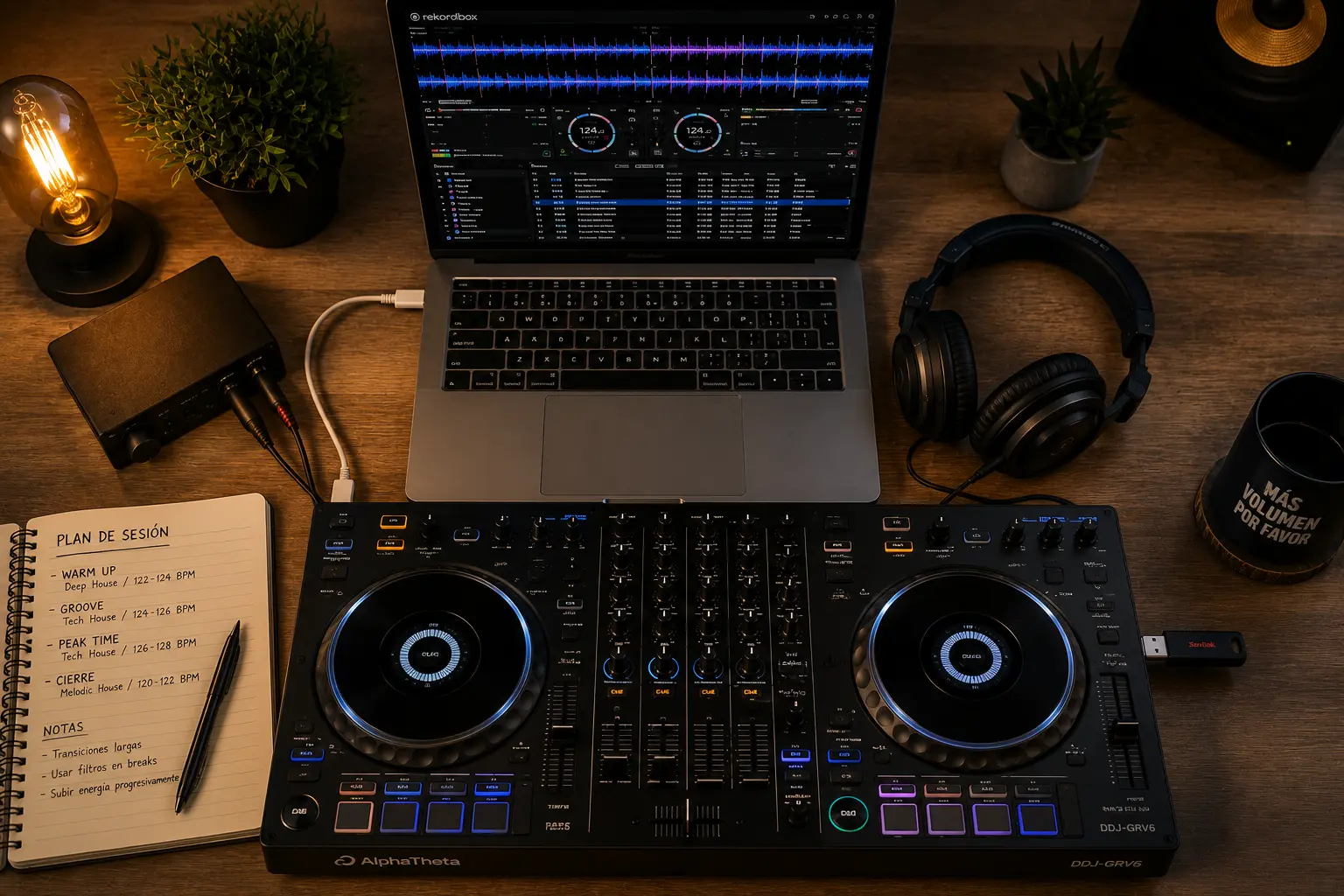 Preparación de una sesión DJ con Rekordbox y una controladora moderna