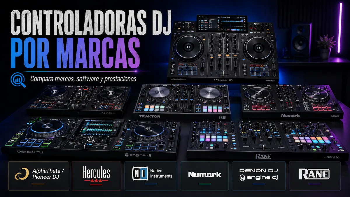 Comparativa visual de controladoras DJ por marcas