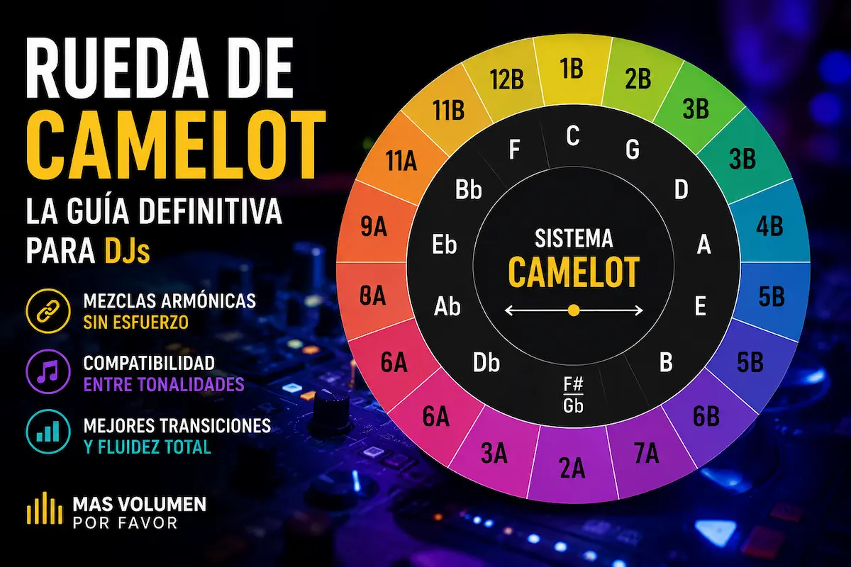 Rueda de Camelot para DJ con compatibilidad entre tonalidades y mezcla armónica