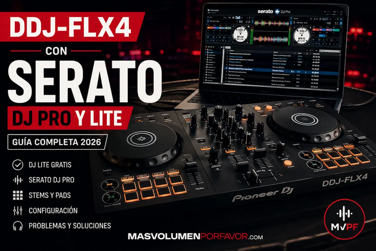 DDJ-FLX4 con Serato DJ Pro y Lite, guía completa 2026