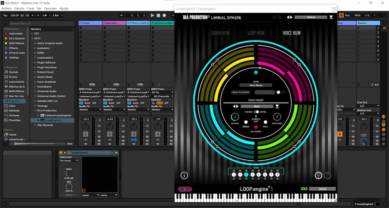 Loop Engine 3 funcionando en Ableton Live 11