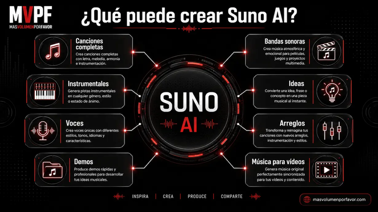 Tipos de contenido musical que se pueden generar con inteligencia artificial