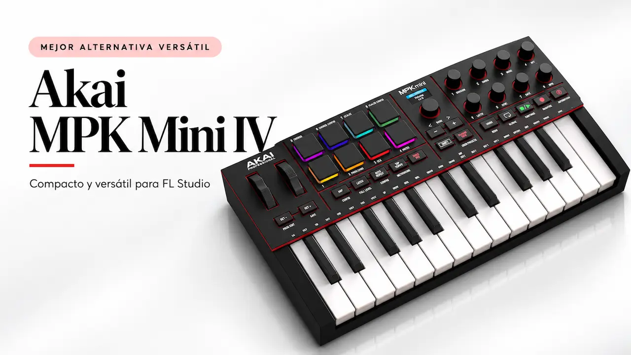 Akai MPK Mini IV, controlador MIDI compacto y versátil para FL Studio