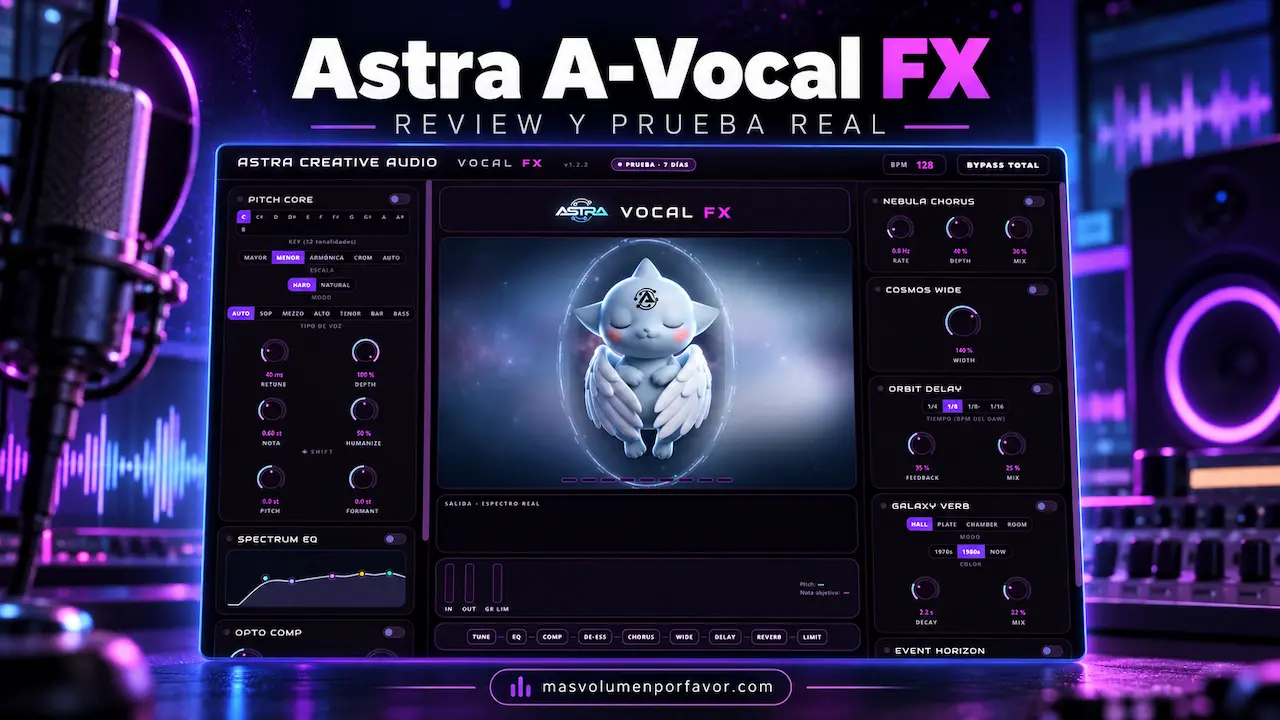 Astra A-Vocal FX review y prueba real del plugin vocal de Astra Creative Audio