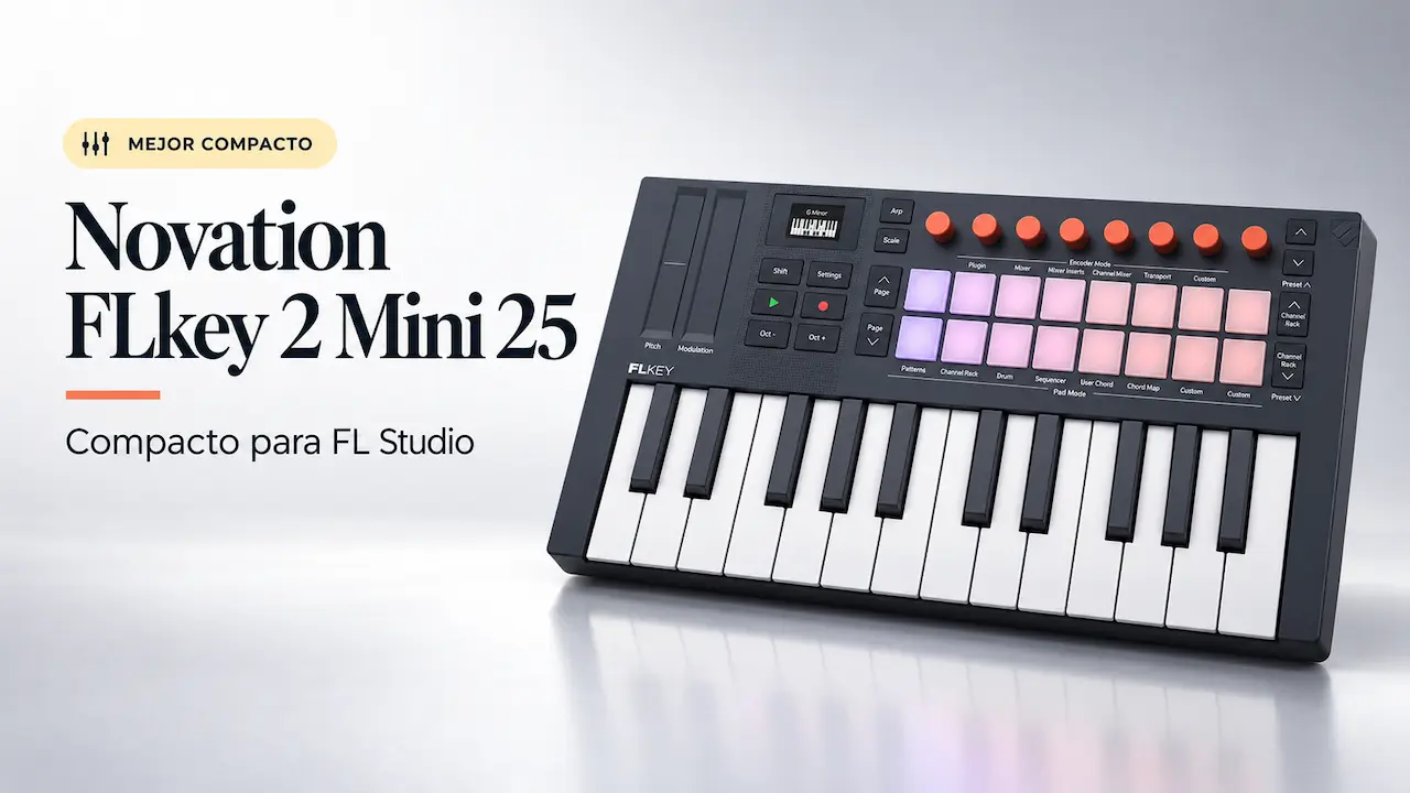 Novation FLkey 2 Mini 25, controlador MIDI compacto para FL Studio